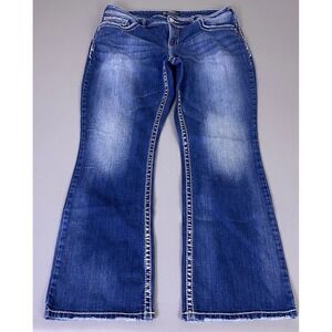 Silver Jeans Bootcut Women's Plus Size 18 x 32L Suki Mid Rise Curvy Blue Denim